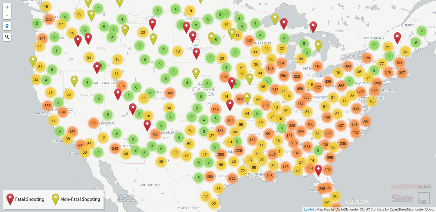 Gun Deaths Map: How Many People Have Been Shot Near You?